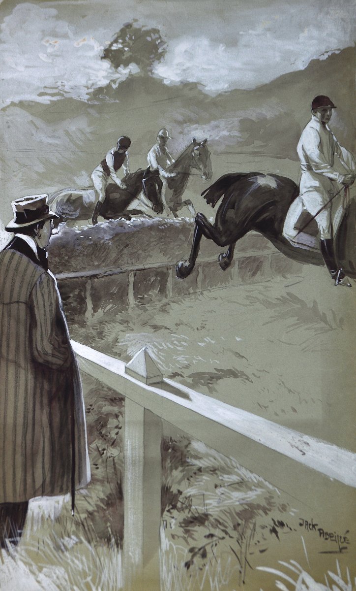 Jack Abeillé (1873–1939).  "at The Racetrack." 