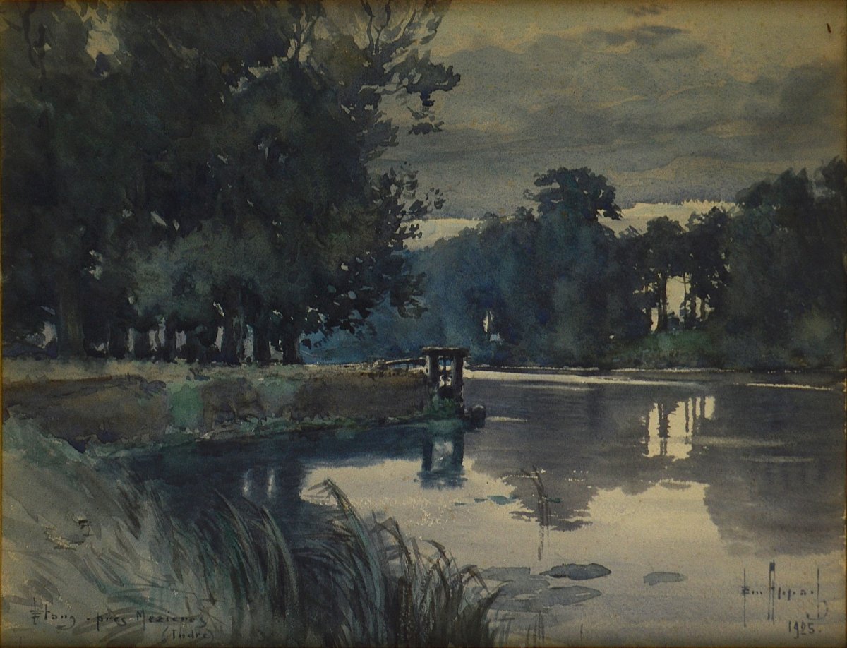émile Appay (1876–1935). “pond Near Mézières-en-brenne (indre).”-photo-3