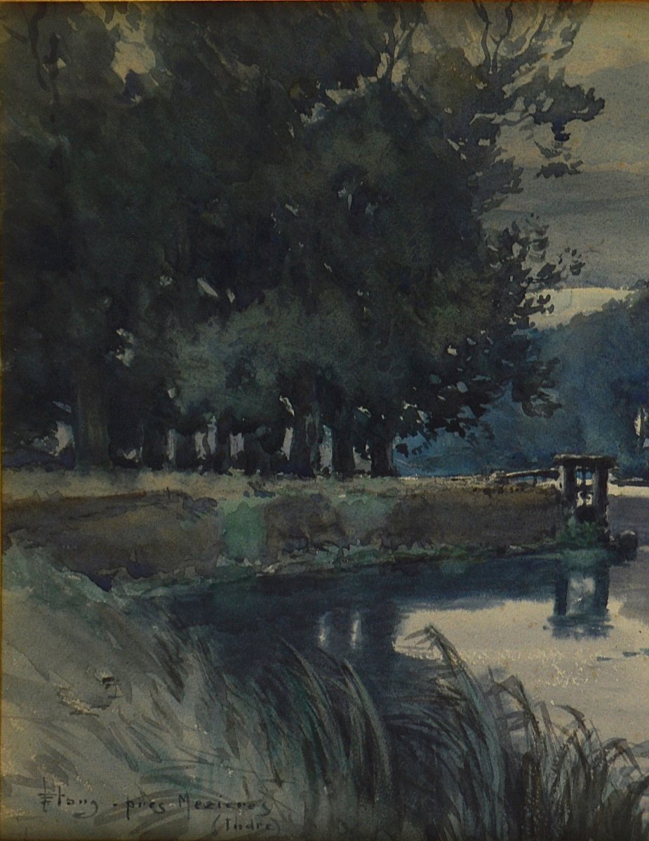 émile Appay (1876–1935). “pond Near Mézières-en-brenne (indre).”-photo-2
