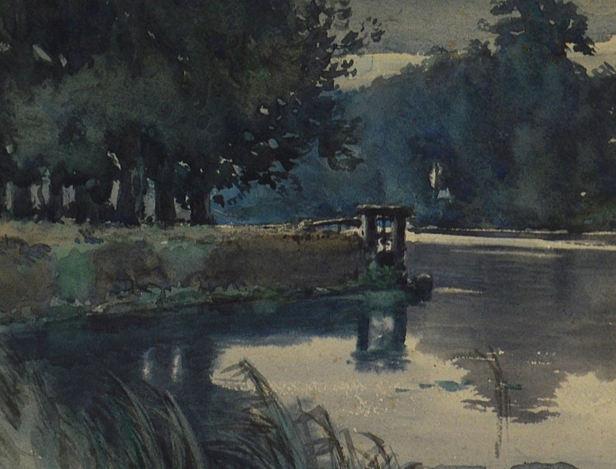 émile Appay (1876–1935). “pond Near Mézières-en-brenne (indre).”-photo-4
