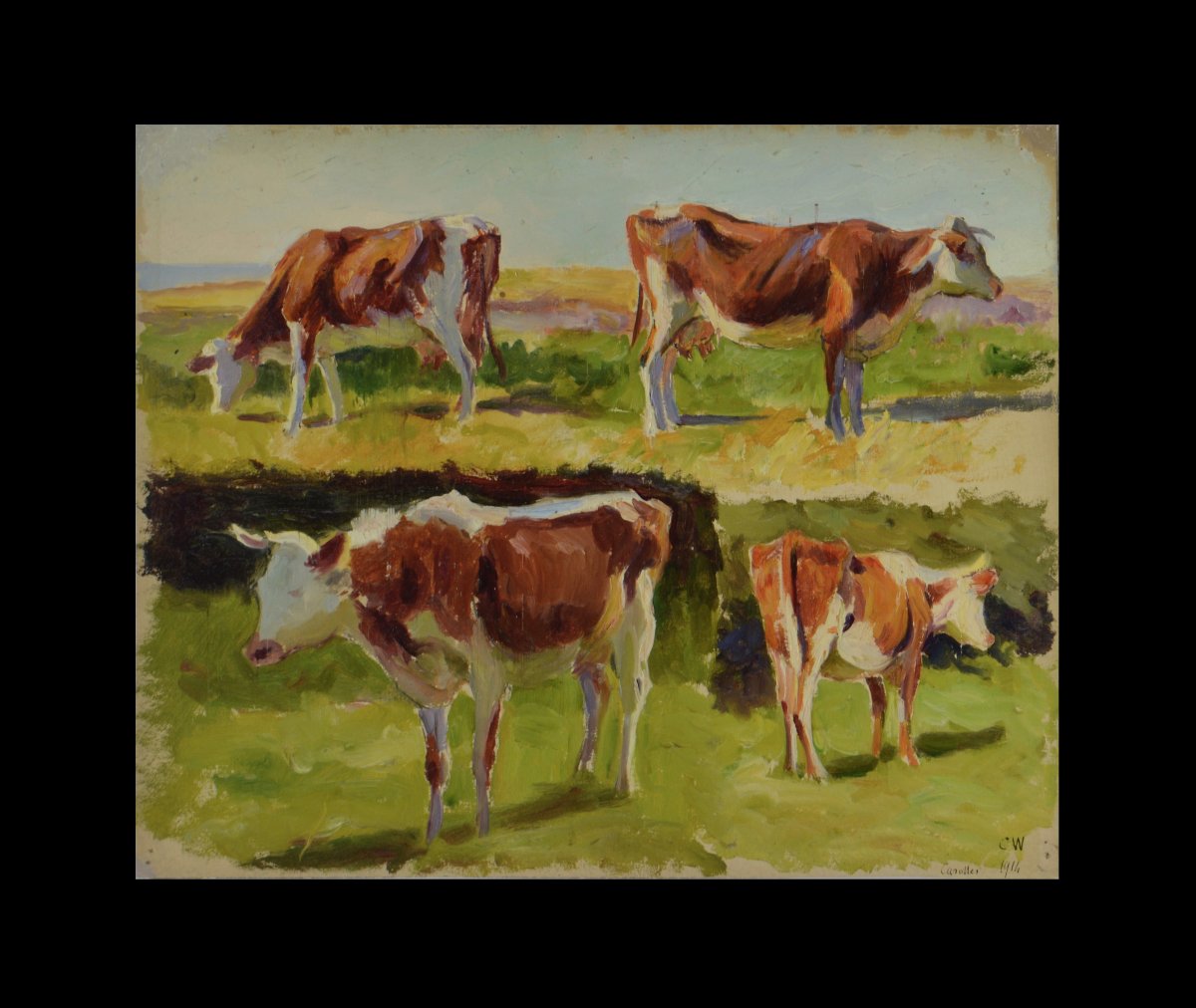 Charles Wislin 1852-1932. "Vaches."-photo-2