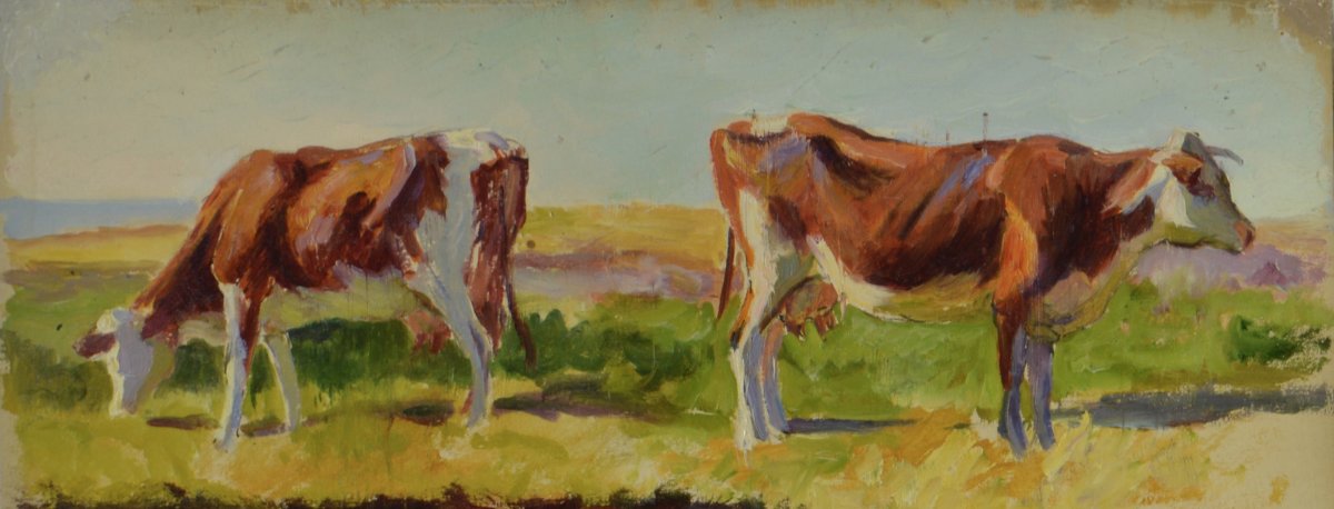 Charles Wislin 1852-1932. "Vaches."-photo-4
