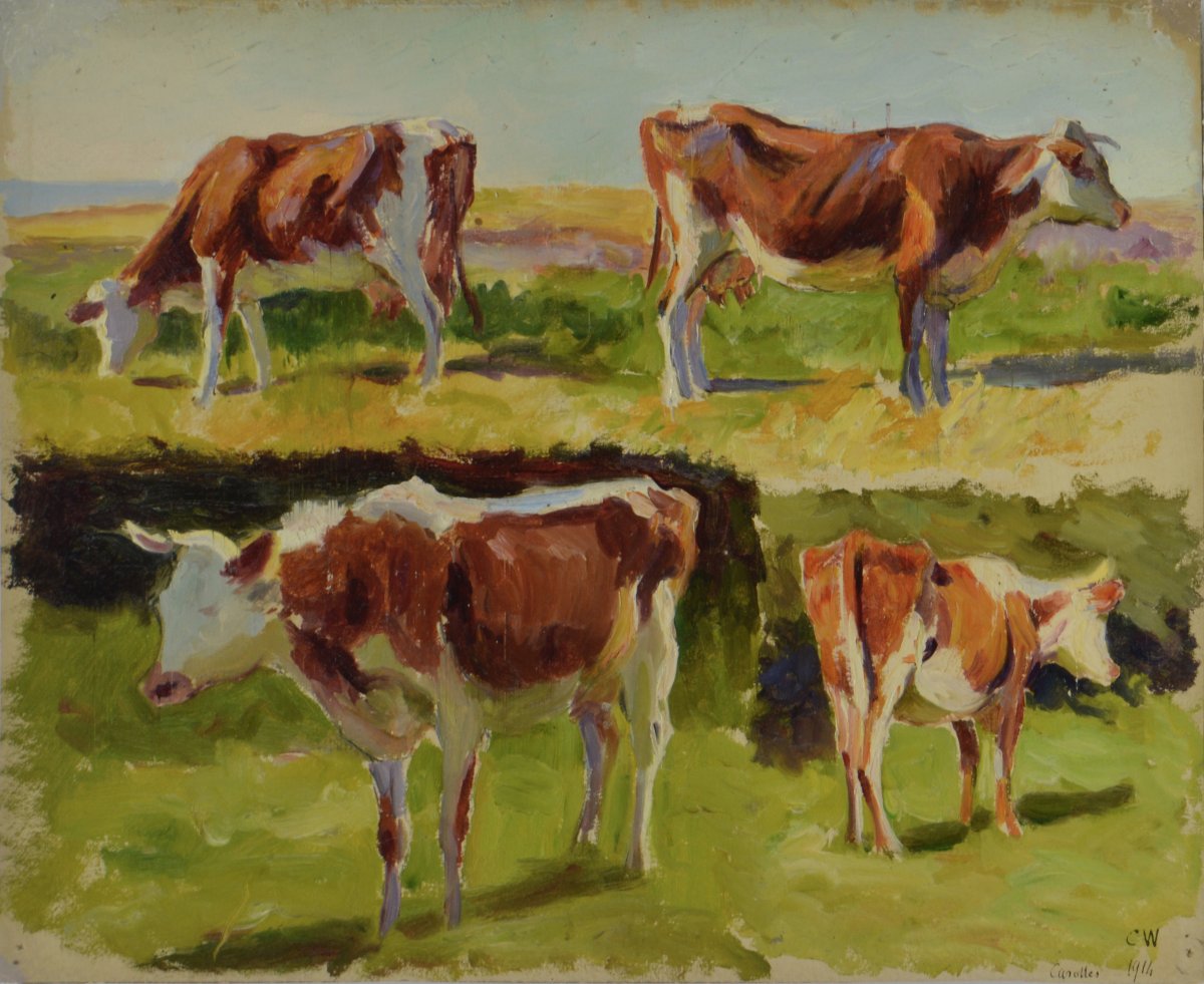 Charles Wislin 1852-1932. "Vaches."