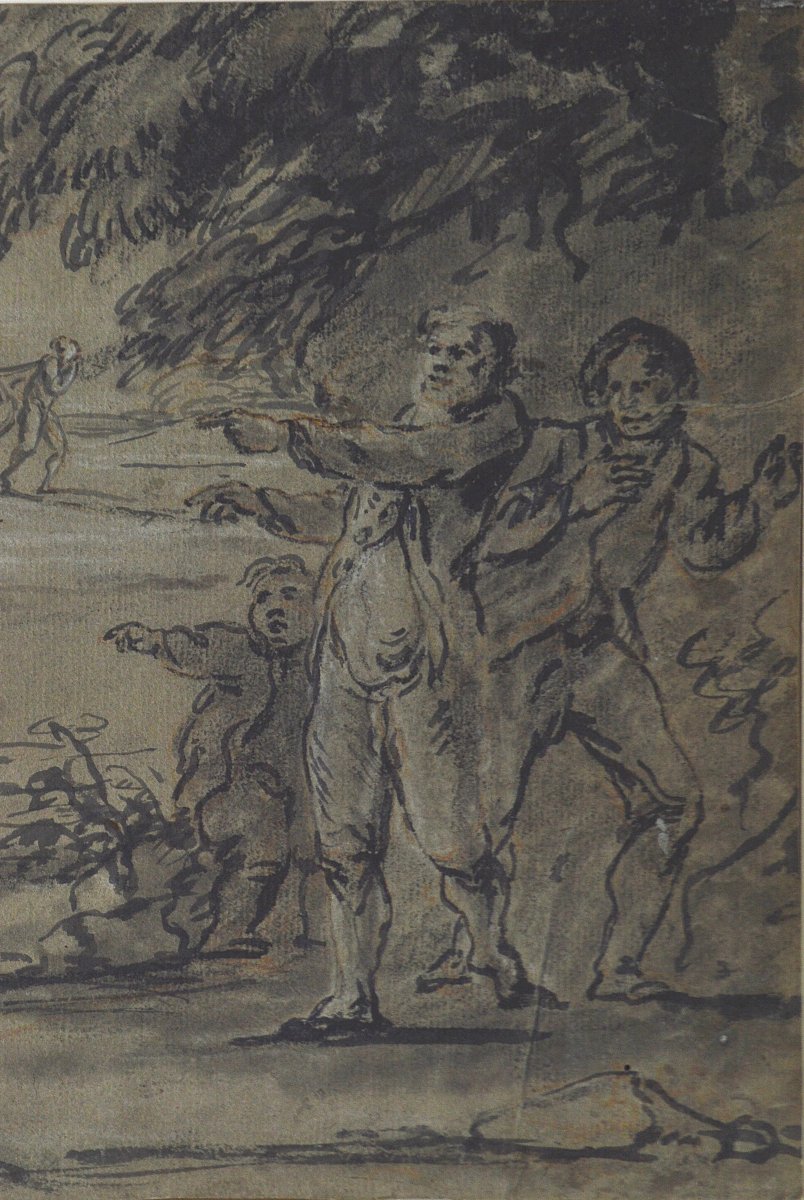 Jean Baptiste de Coulom 1670-1735.Le Meunier, le fils et l'âne d'après une fable de la Fontaine-photo-4