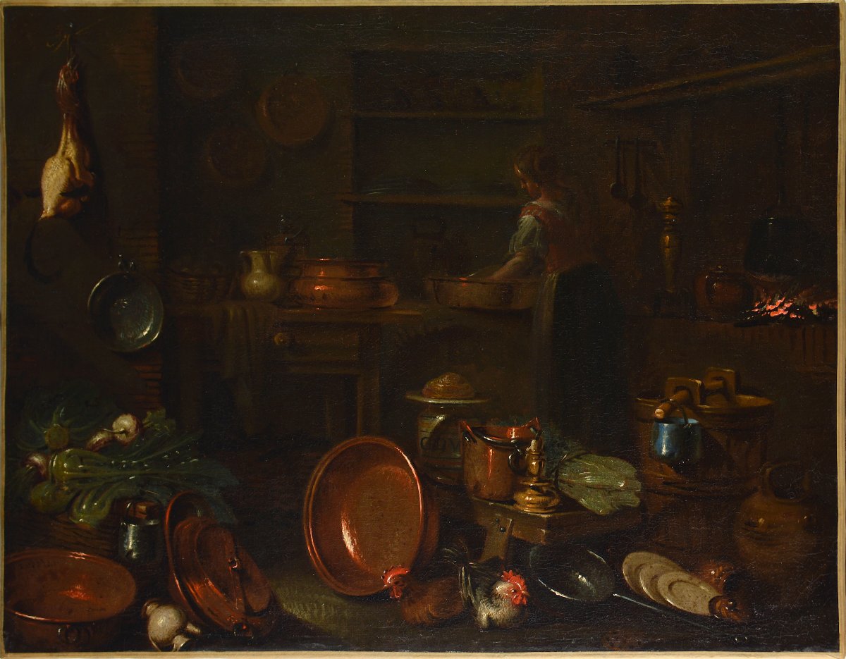 Gian Domenico Valentino, 1638–1715. “kitchen Interior.”-photo-3