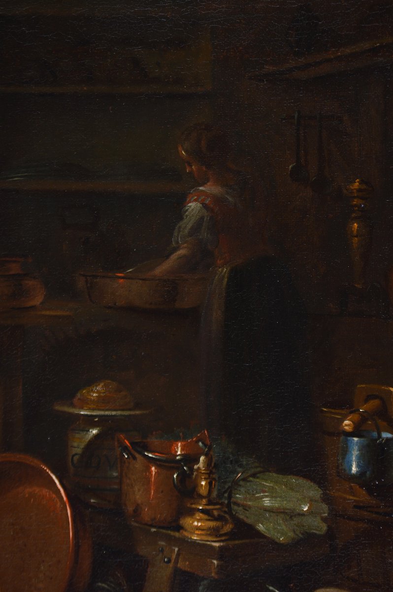Gian Domenico Valentino, 1638–1715. “kitchen Interior.”-photo-3