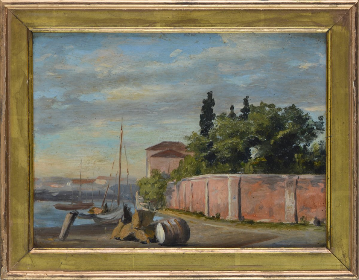 19th-century French School. “the Customs Quay In Venice.”