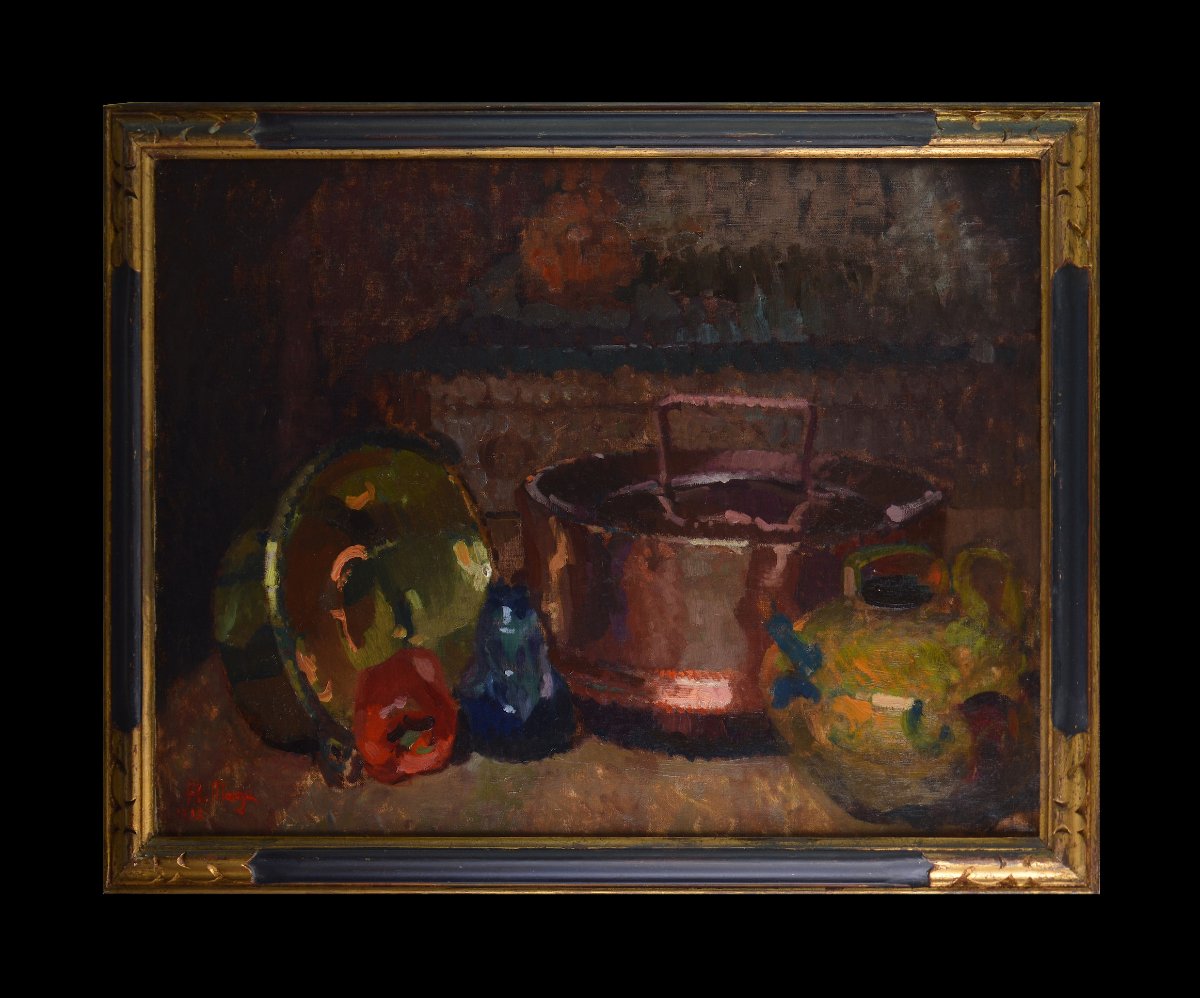 Adolfo de Alvim Menge (Attribué à), (1880-1967) École Espagnole. “Nature Morte.”-photo-2