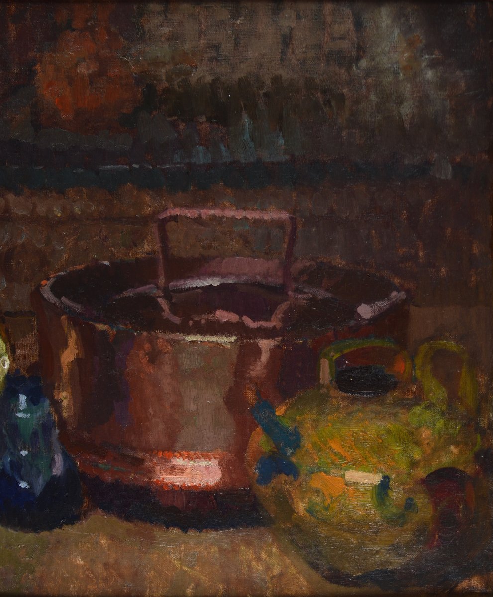 Adolfo de Alvim Menge (Attribué à), (1880-1967) École Espagnole. “Nature Morte.”-photo-2