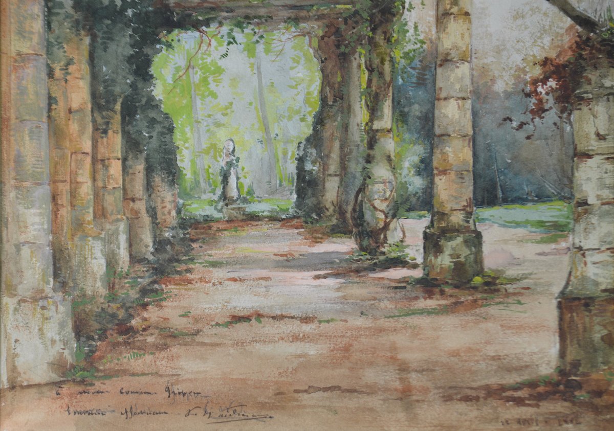 Pierre Waidmann (1860–1937).  "arbor In A Park." -photo-3