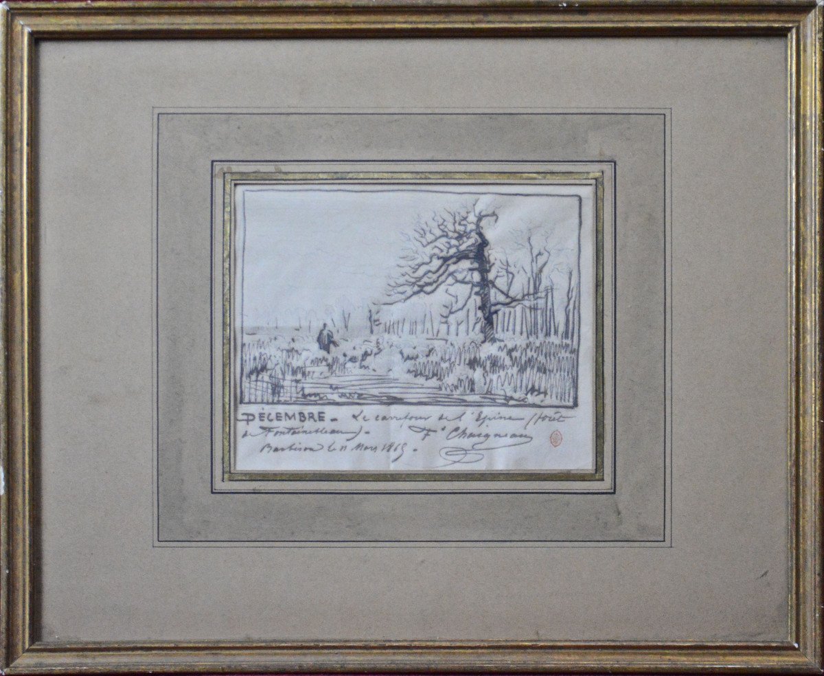 Jean-Ferdinand Chaigneau 1830-1906. "Le carrefour de l'Épine, forêt de Fontainebleau."
