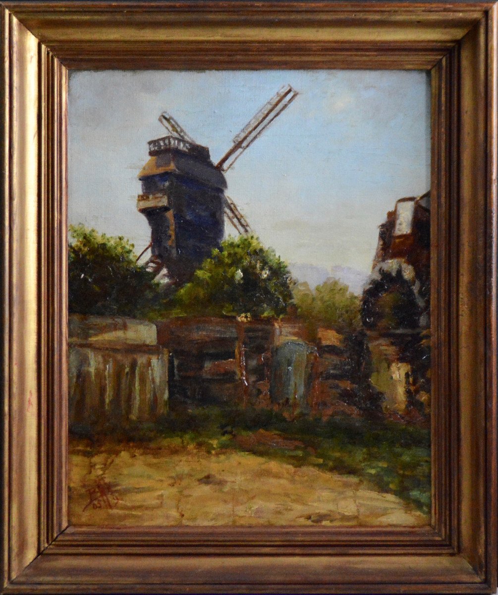 Le moulin de la galette à Montmartre. Début 20ᵉ siècle.