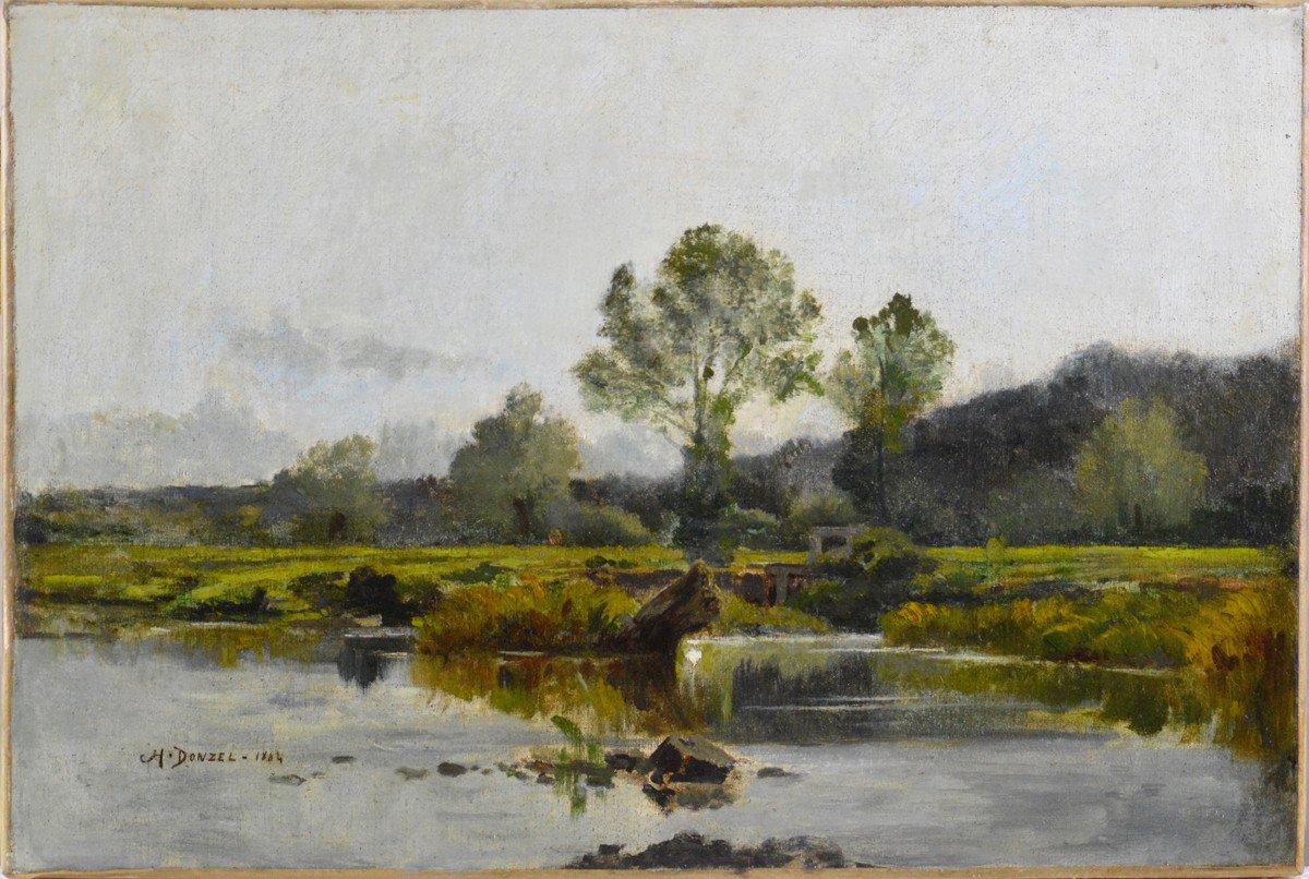 Charles Donzel 1824-1899. "Paysage."