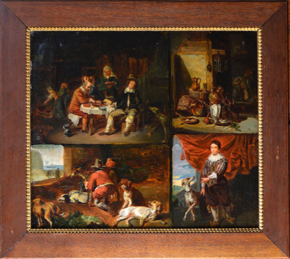 French School Of The XIXᵉ. "four Studies After 17th Century Dutch Masters."