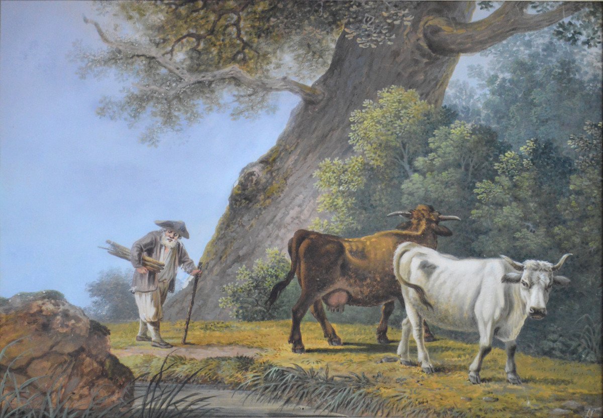 "Pastorale." vers 1800.-photo-3