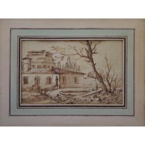 Jean-victor Nicolle 1754-1836. "view Of The Villa Negroni In Rome."