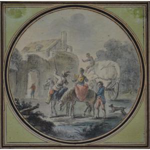 École Française XVIIIe siècle. "Pastorale."