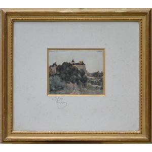 Henri Harpignies 1819-1916. "view Of Avallon."