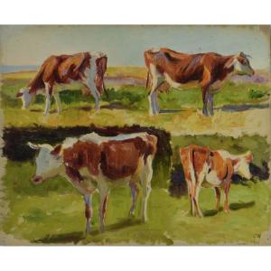 Charles Wislin 1852-1932. "cows."