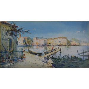 Alphonse Rey 1865-1938. “view Of Martigues.”