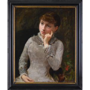 Solomon Joseph Solomon 1860-1927. "Portrait présumé de sa sœur Henrietta Lowy Solomon."