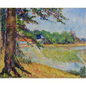 Antoine Ferracci 1890-1984. "Paysage fauve."