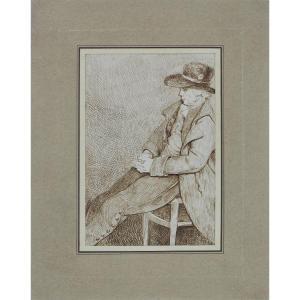 Marie Adélaïde Castellas Moitte 1747-1807. “Homme assis.”