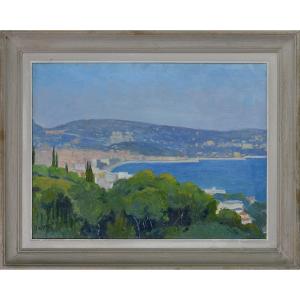 École Française vers 1930-1940. "Vue de Nice."