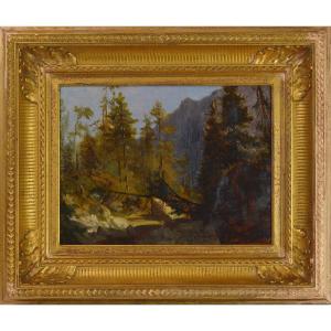 Clément Alphonse Antonin Fanart 1831-1903. “Paysage montagneux.”