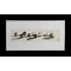 École Occidentale XXᵉ siècle.  "Nature morte de pommes."