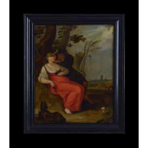 Dutch School Of The 18th Century. "gallant Scene."