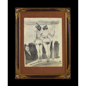 Louis Vallet 1856-1940. "music Hall Scene."