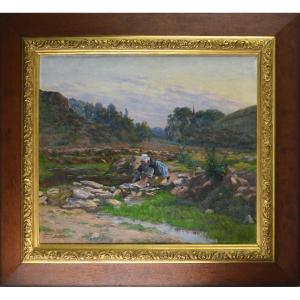 Georges Levreau 1867-1936. "La lavandière."