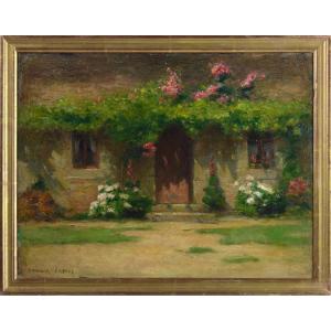 Édouard Cabane 1857-1942. "L'entrée de la maison d'Henri Martin à Marquayrol."