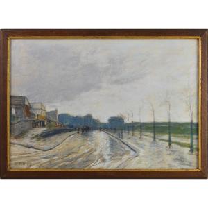 Pierre-Jacques Pelletier 1869-1931. "Saint-Ouen, marché Malik vers 1914."