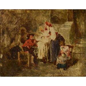Théodore Valerio 1819-1879. (Attribué à). “Famille.”