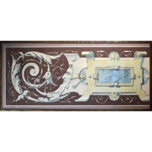 École Française 19ᵉ siècle. "Projet de décor d'époque Napoléon III."