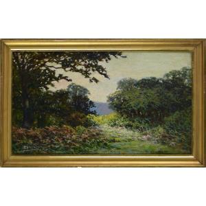 Émile Demé 19ᵉ/20ᵉ siècle. “Bois des Cornouillers près de Tarbes.”