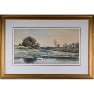 Auguste Allongé 1833-1898. "La mare aux canards."