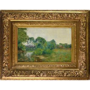 Edmond Charles Joseph Yon (1836–1907). “morning On The Essonne.”