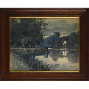 Émile Appay (1876-1935). “Étang près de Mézières-en-Brenne (Indre).”