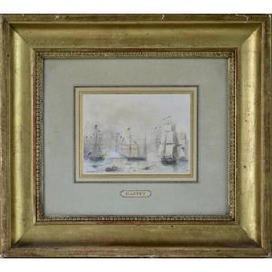 Auguste Denis Raffet 1804-1860. "Bataille Navale."