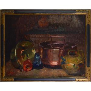 Adolfo de Alvim Menge (Attribué à), (1880-1967) École Espagnole. “Nature Morte.”