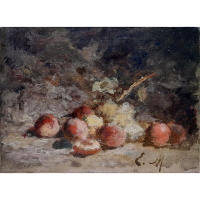 Euphemia Muraton 1836-1914. "still Life With Peaches."