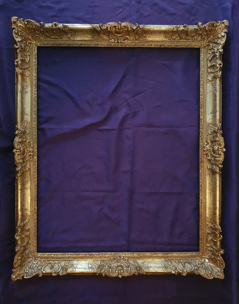 Large Frame Early XX Century, Louis XV Style - Wood And Stuck Gilded With Gold (ref: C22 0012)
