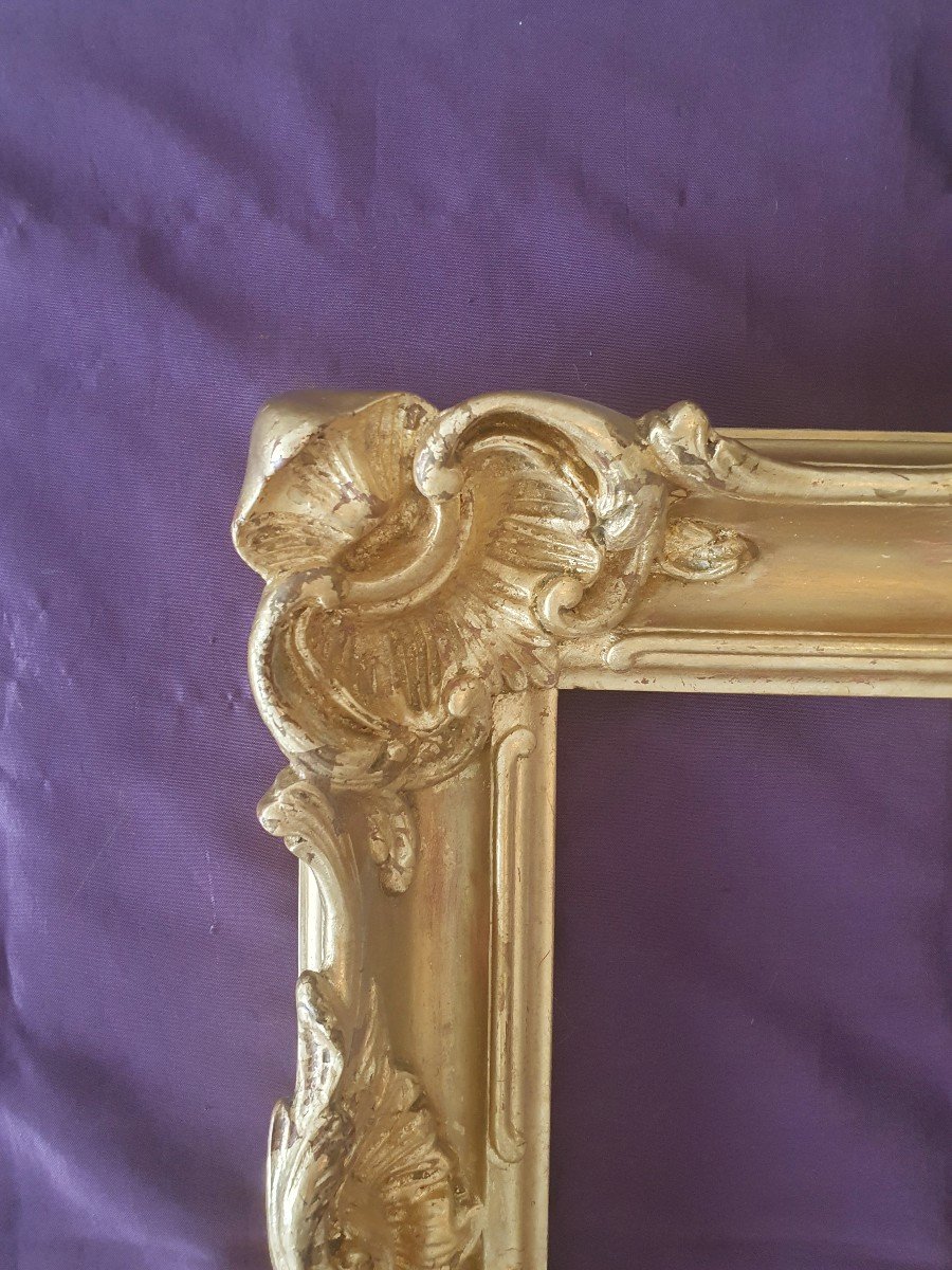 Carved Wooden Frame, Late 18th Century, Gilded Leaf, Mounted With 8f Keys (c23 0016)-photo-2