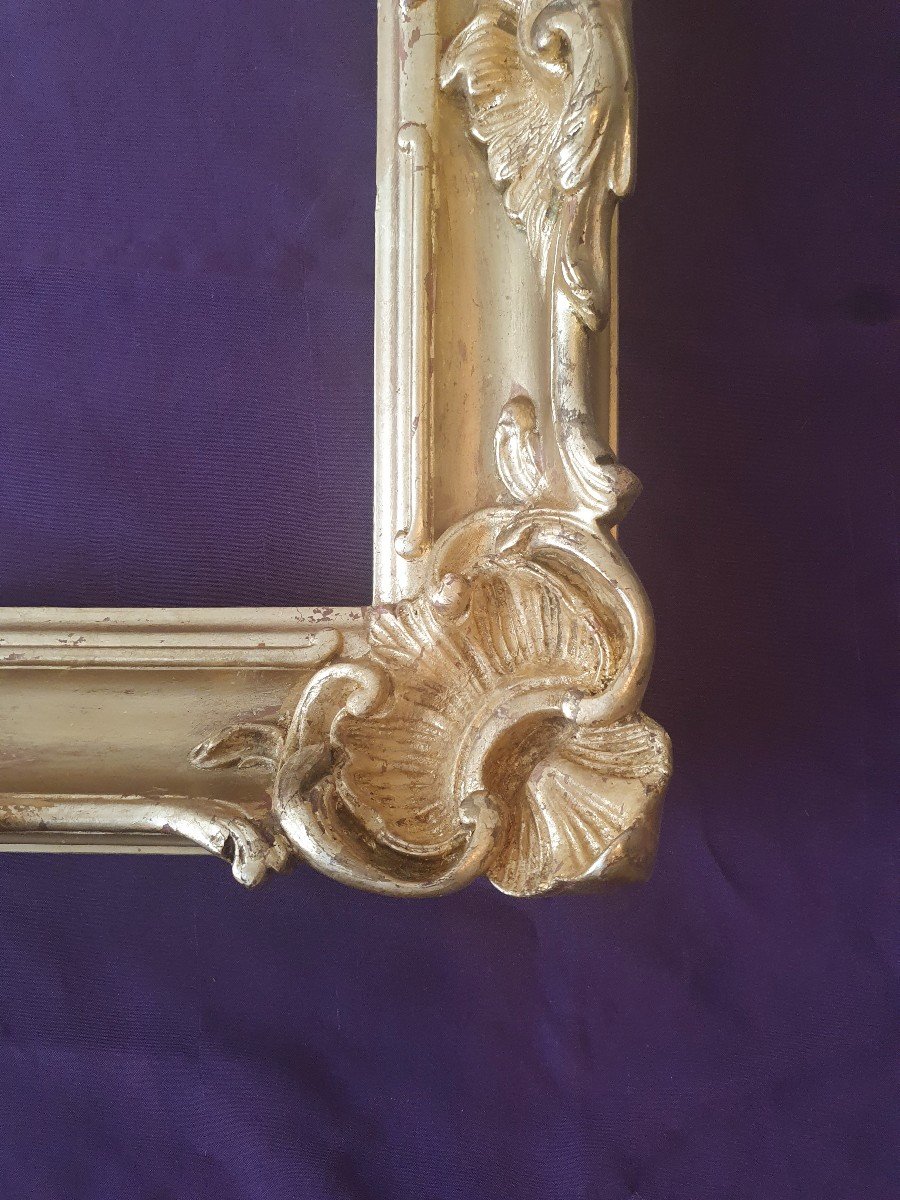 Carved Wooden Frame, Late 18th Century, Gilded Leaf, Mounted With 8f Keys (c23 0016)-photo-1