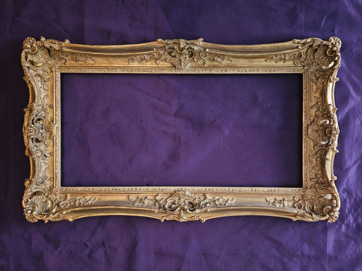 19th Century Wooden Frame, Louis XV, Gilded, Mounted With Keys (c23 0018)