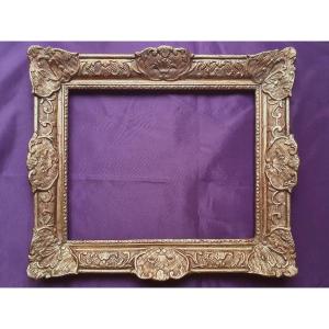 17th Century Louis XIII Frame In Golden Carved Wood, Mounted With Keys (ref: C22 0005)