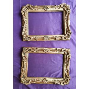 Pair Of 19th Century 4p, Louis XIV Style Frames, In Carved Solid Wood (ref: C22 0015)